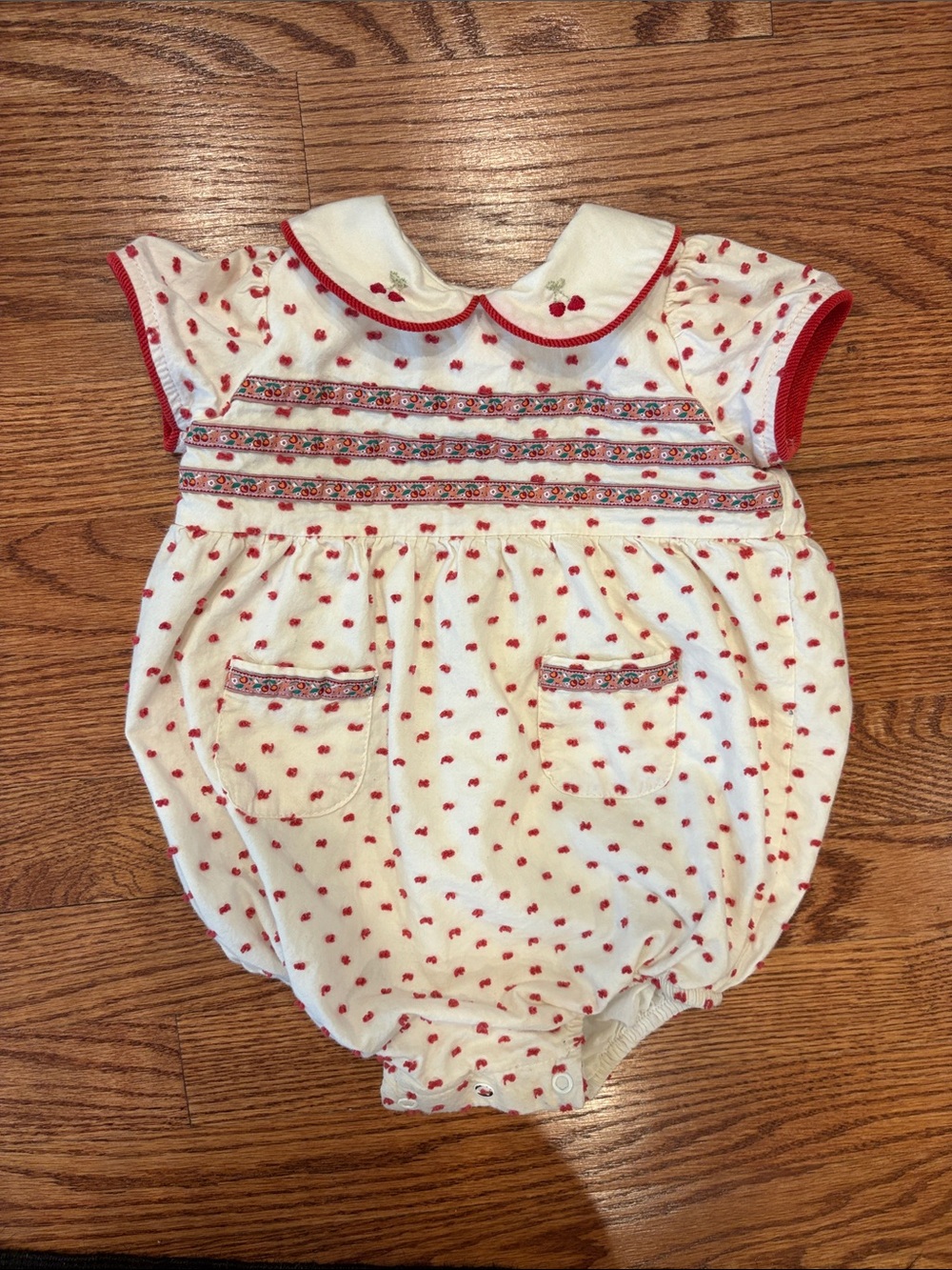 Classic Red & White Baby One-Piece Bodysuit